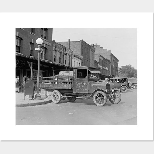 Poultry Delivery Truck, 1926. Vintage Photo Wall Art by historyphoto